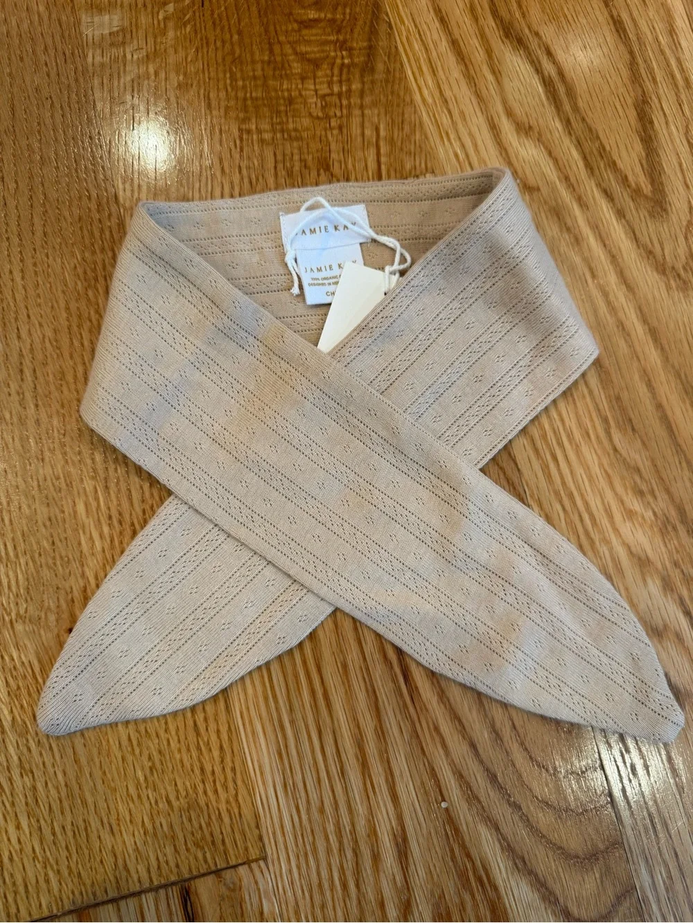 Jamie Kay Organic Pointelle Headband in Chai Caramel Size Child